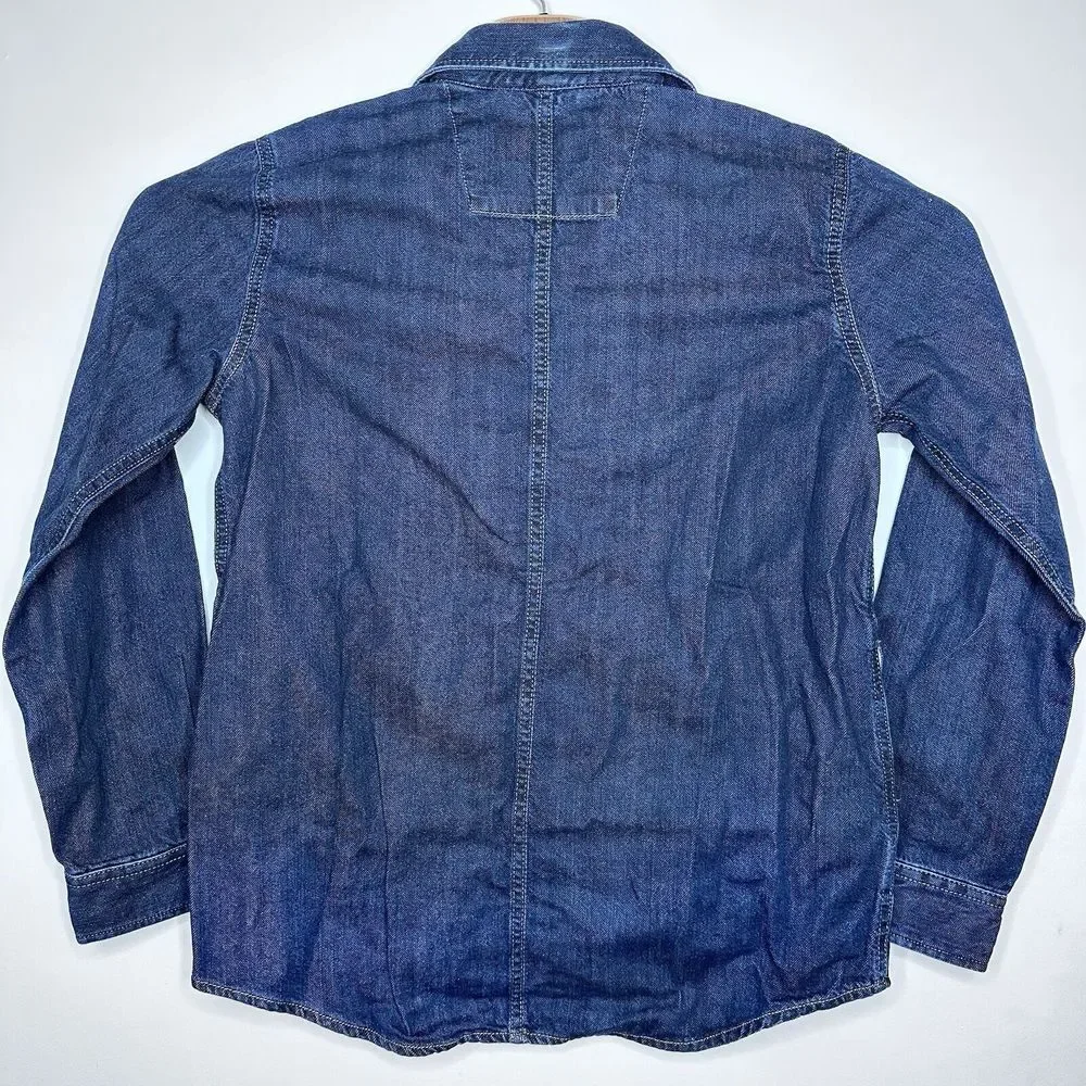Carhartt Women's Relaxed Fit Midweight Denim Long-Sleeve Over Shirt Sz S - Picture 3 of 7
